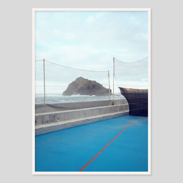 Photograhy Print by Claude Gasser for Edition3000 - Blue Tennis Court by the Sea
