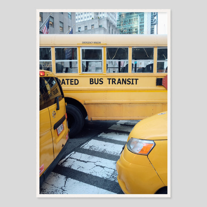 Photography of New York School Bus and Cabs by Claude Gasser for Edition3000