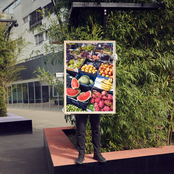 A Art photography of a fruit market by Claude Gasser for Edition3000