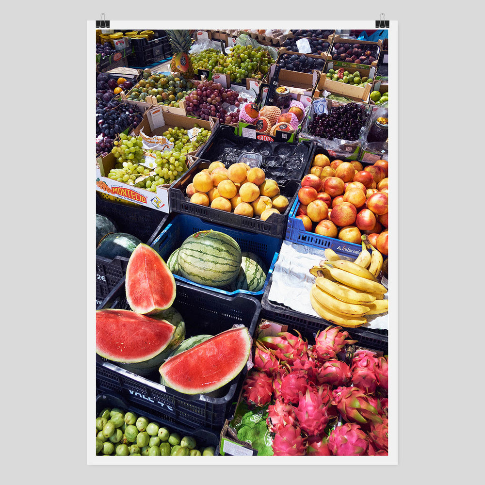 Art Photography Poster of a fruit market stand by Claude Gasser and Edition3000