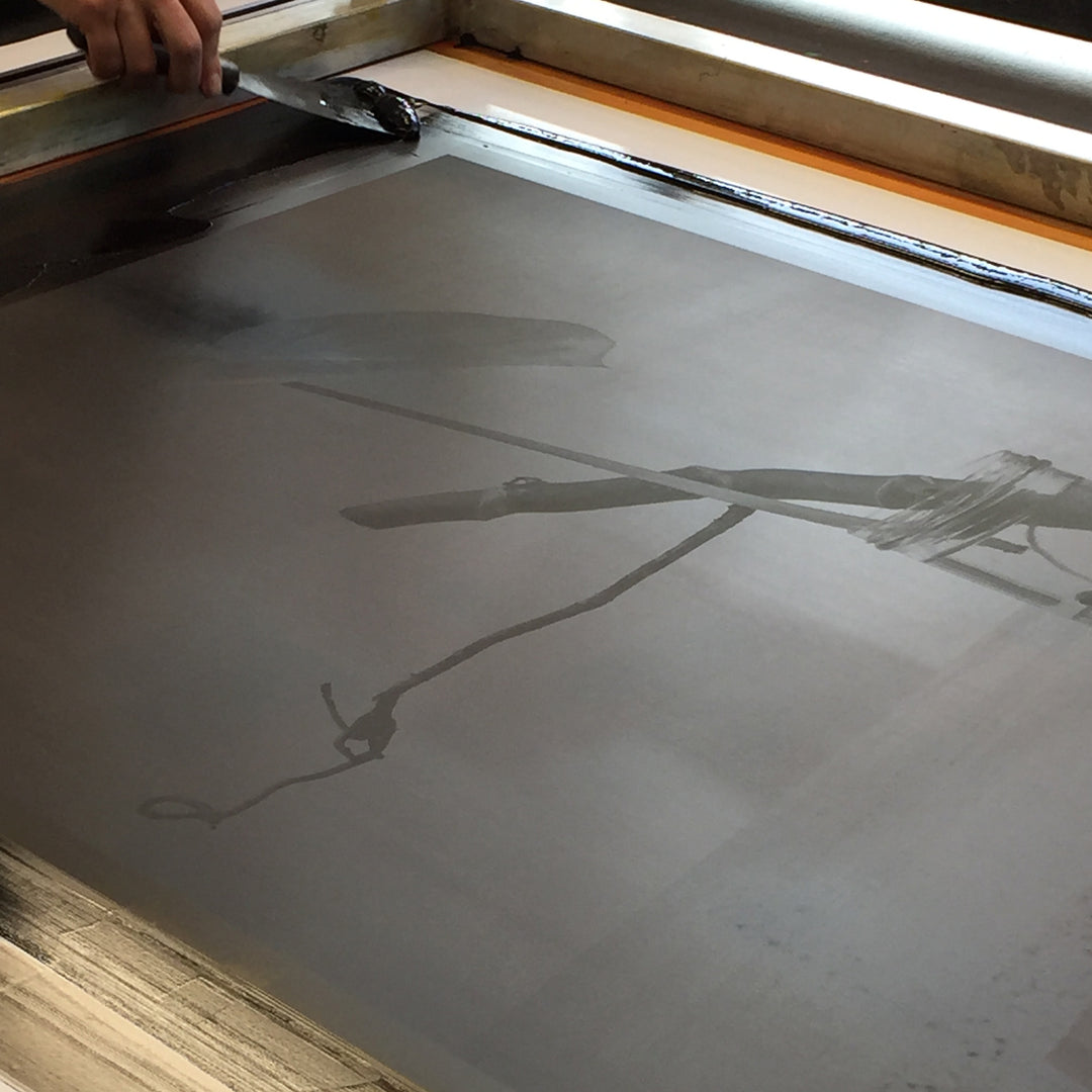 Production of the silk screen print by Claude Gasser for edition 3000